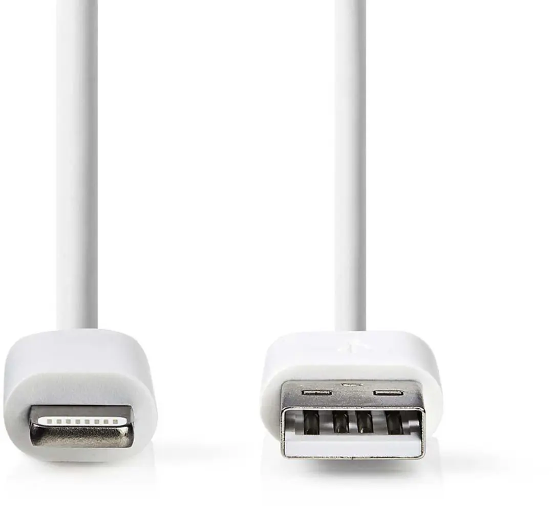 Nedis Lightning Kabel USB-A 2.0 2m - Wit