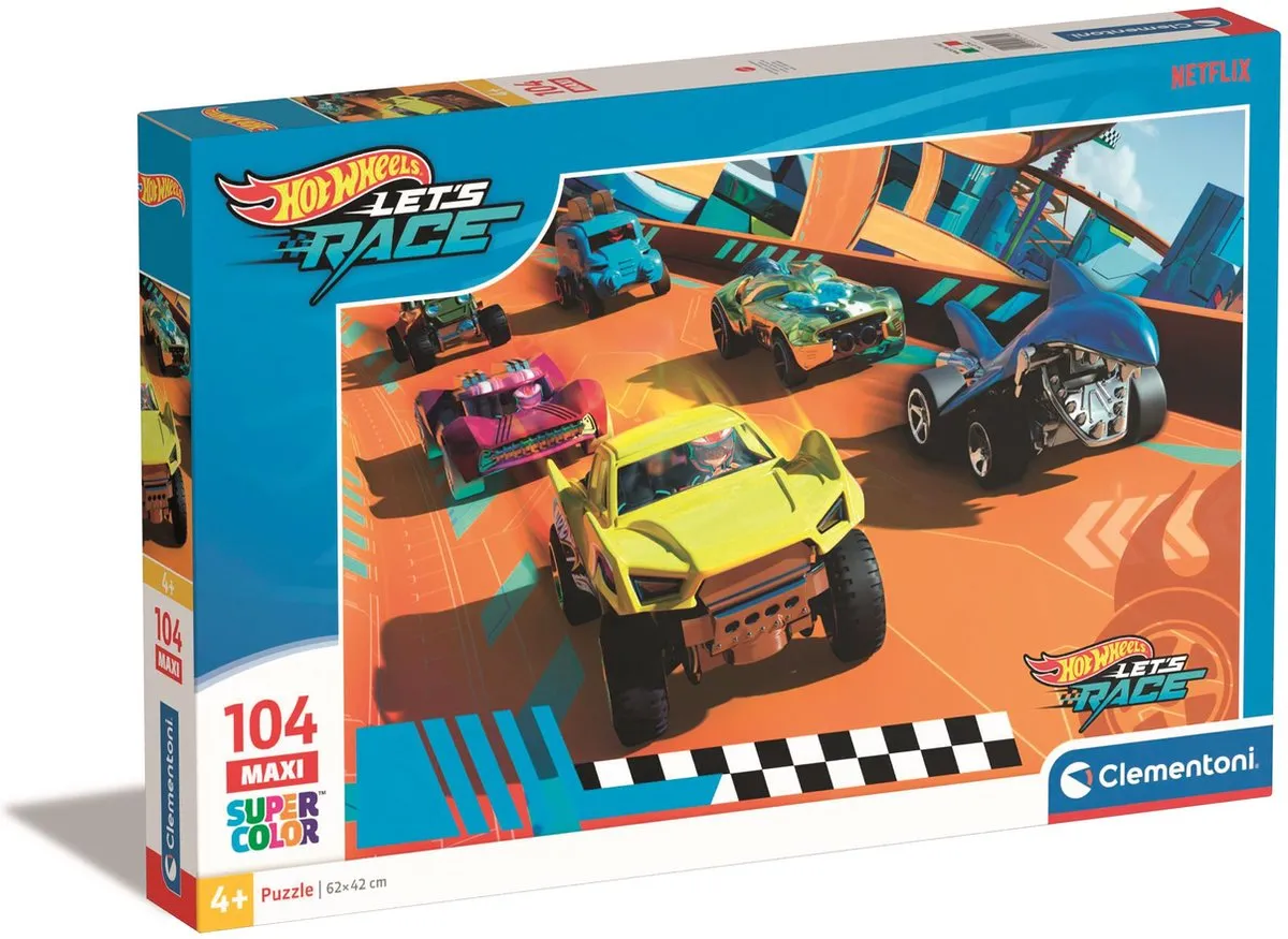 Clementoni Hot Wheels Kinderpuzzel 104 Stuks - Multicolor
