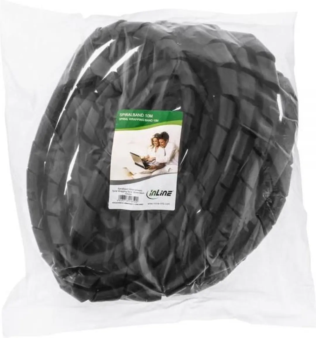 InLine Spiraalband Kabelslang 24mm - 10m - Zwart