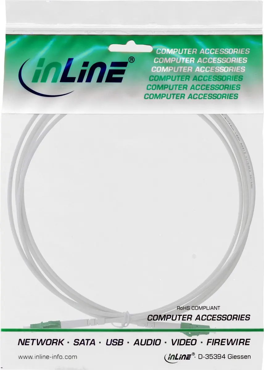 InLine FTTH Simplex Patchkabel OS2 LSZH - 10m Wit