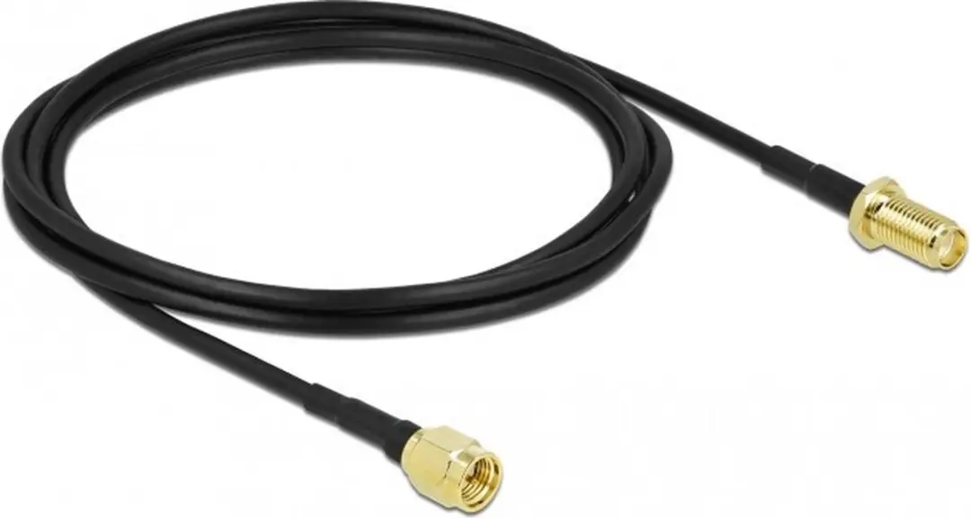 Delock SMA-SMA Antennekabel LMR/CFD100 2m - Zwart