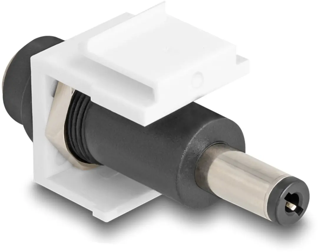 Delock Keystone Module DC 5.5x2.1 naar 5.5x2.5mm Wit