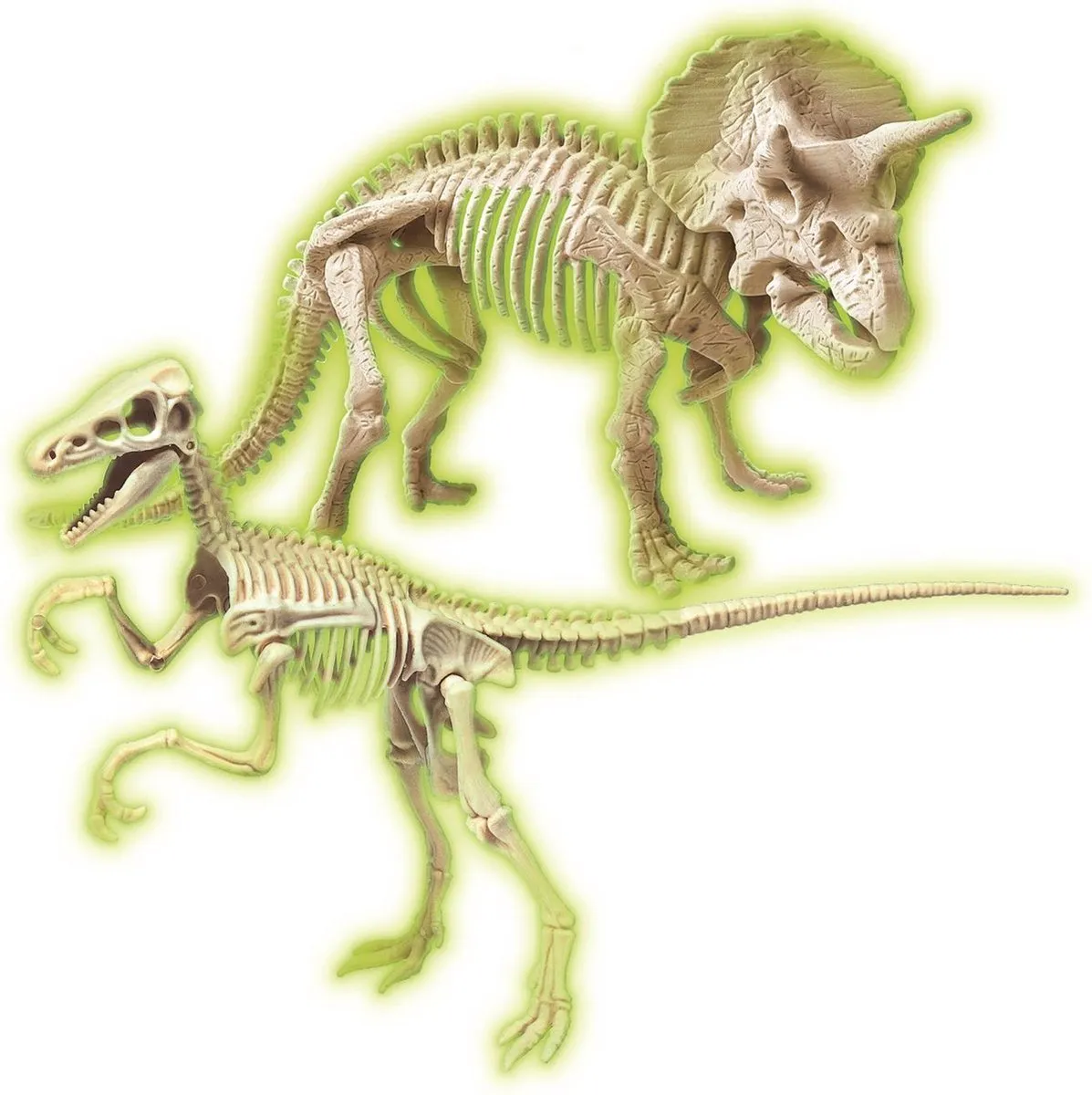 Clementoni Jurassic World Dinosaurussen Set 19289 - Triceratops & Velociraptor