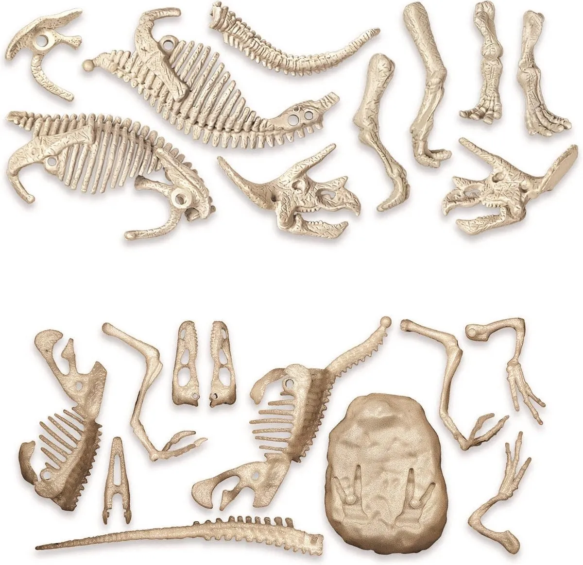 Clementoni Jurassic World Dinosaurussen Set 19289 - Triceratops & Velociraptor
