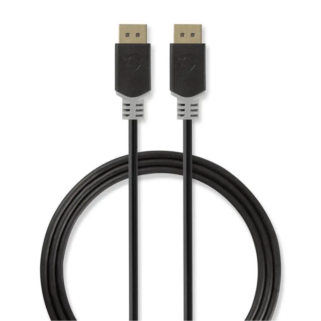 Nedis DisplayPort-kabel 8K@60Hz - Verguld - 3m - Antraciet