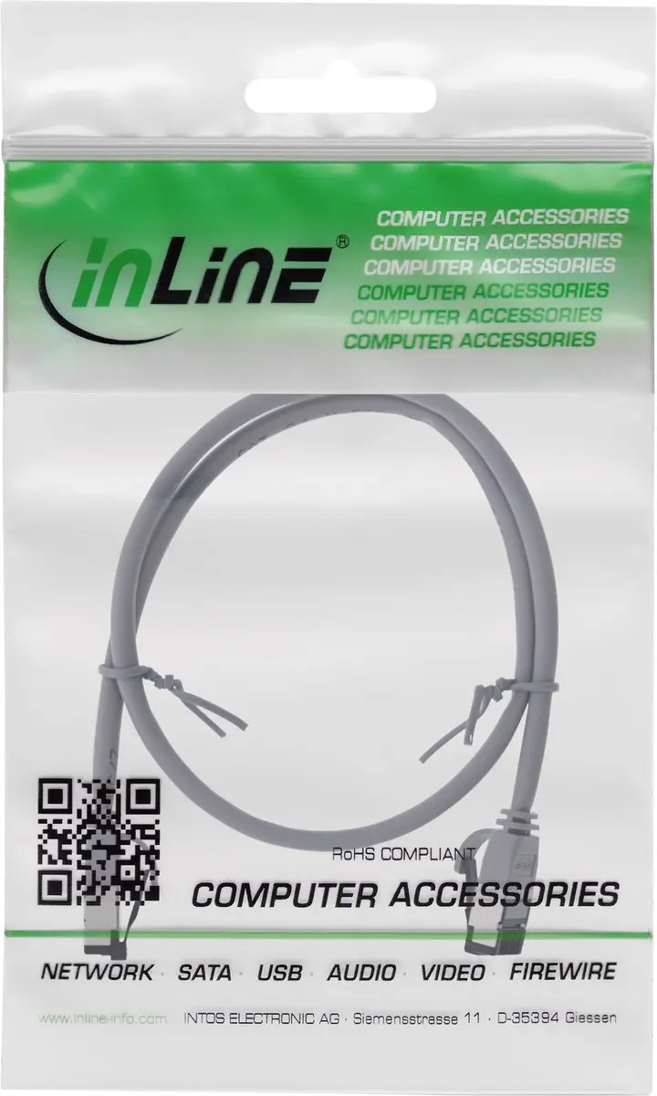 InLine Patchkabel U/FTP Cat.8.1 1,5m - Grijs