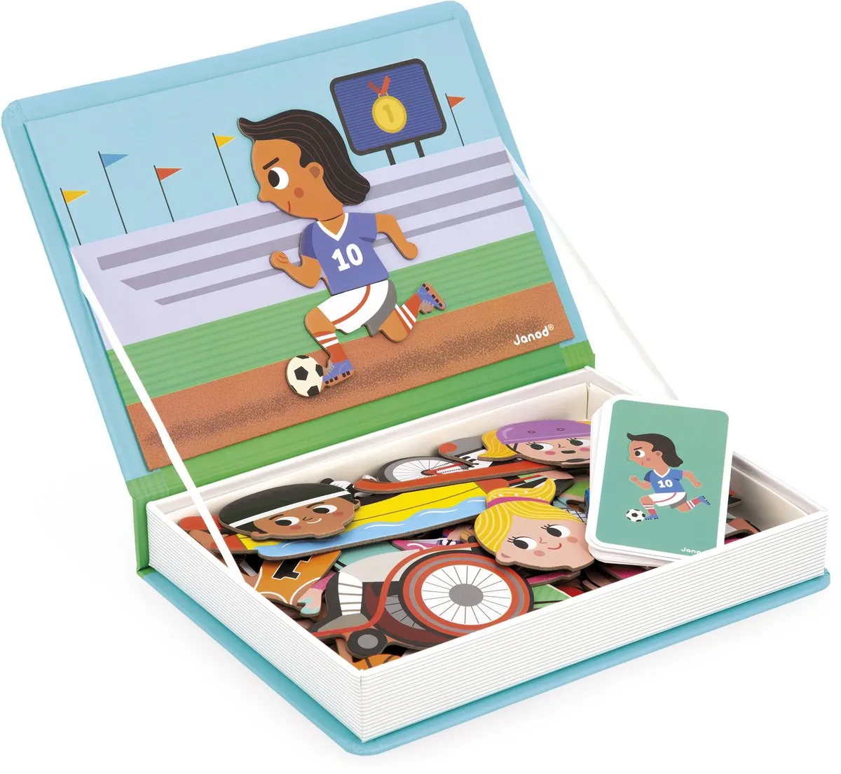 Janod Magnetibook Sporten J02596 - 48 Magneten & 16 Kaarten - afbeelding 6 van 6