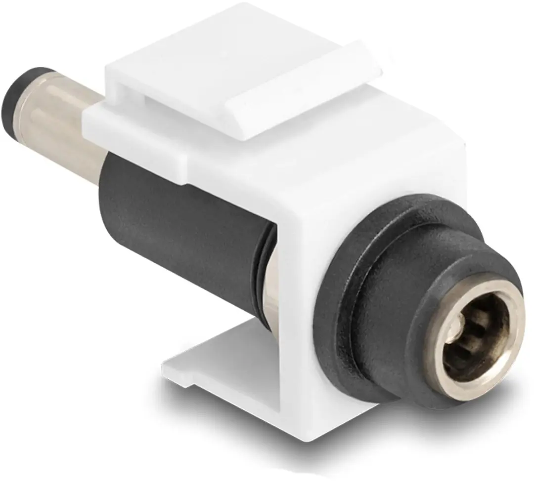 Delock Keystone Module 5.5x2.5mm naar 5.5x2.1mm Wit