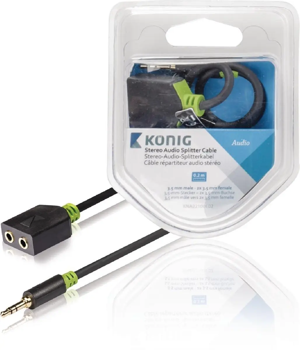 Konig 3,5mm Jack Stereo Audio Splitter KNA22100E02