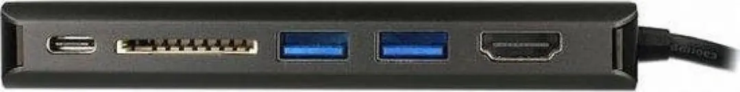 Delock USB-C naar HDMI/USB-A/RJ45/SD-adapter 4K30 - Zwart