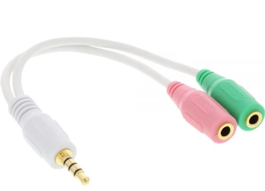 InLine 3,5mm 4-polig Adapter - 2x Headset - 0,15m - Wit