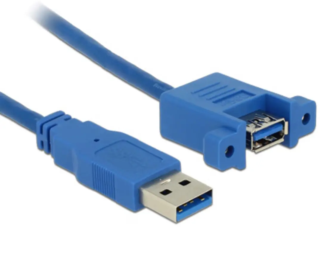Delock USB 3.0 A Male naar A Female Kabel 1m - Blauw
