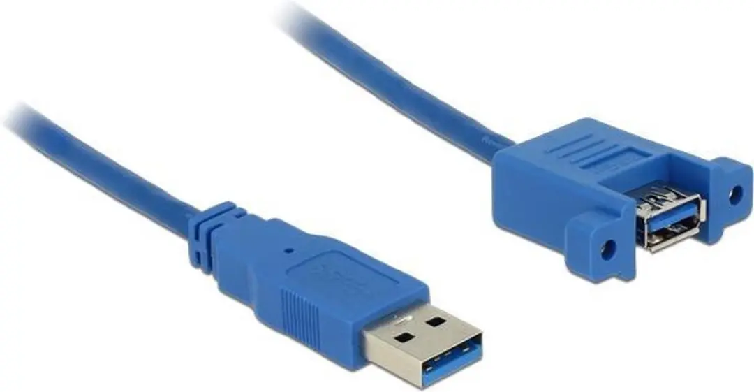Delock USB 3.0 A Male naar A Female Kabel 1m - Blauw