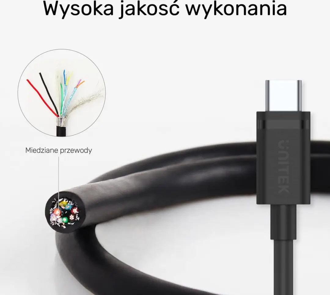 Unitek USB A naar C 3.1 Kabel 0.25m - Zwart - afbeelding 6 van 6