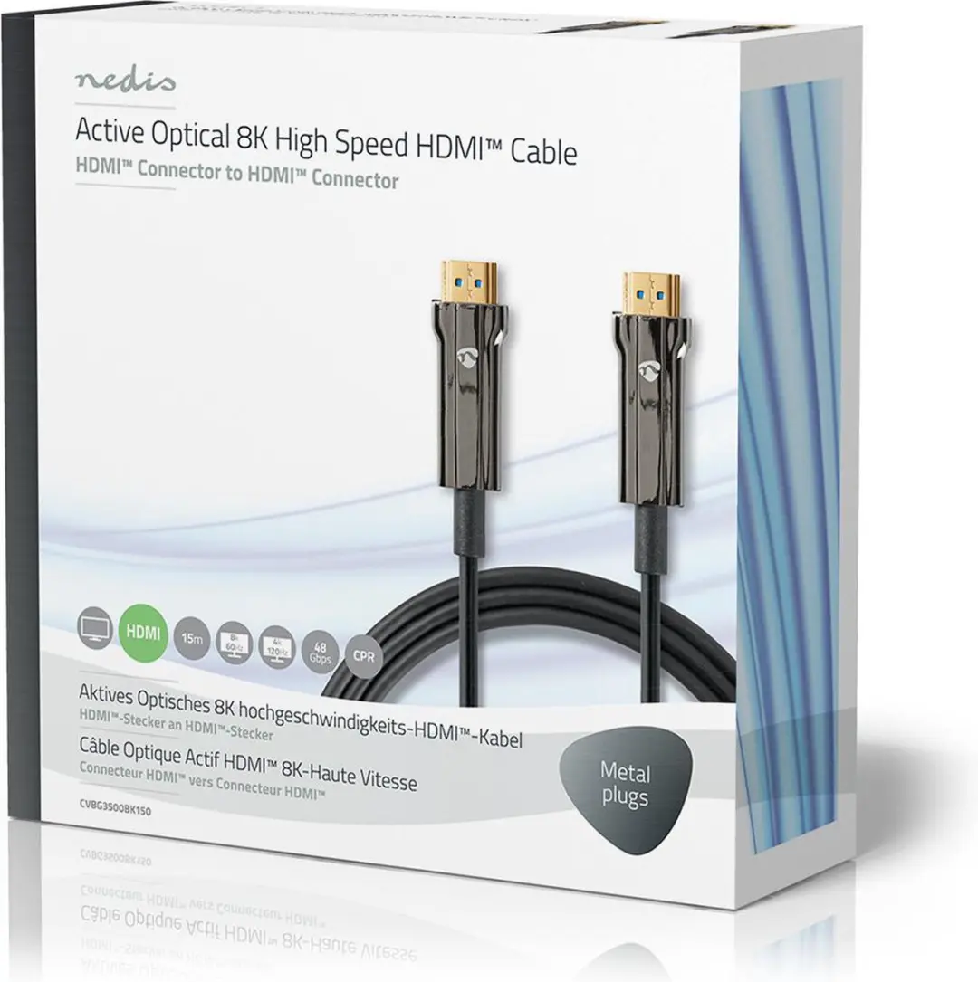 Nedis HDMI-Kabel CVBG3500BK150 8K 48Gbps 15m - Zwart