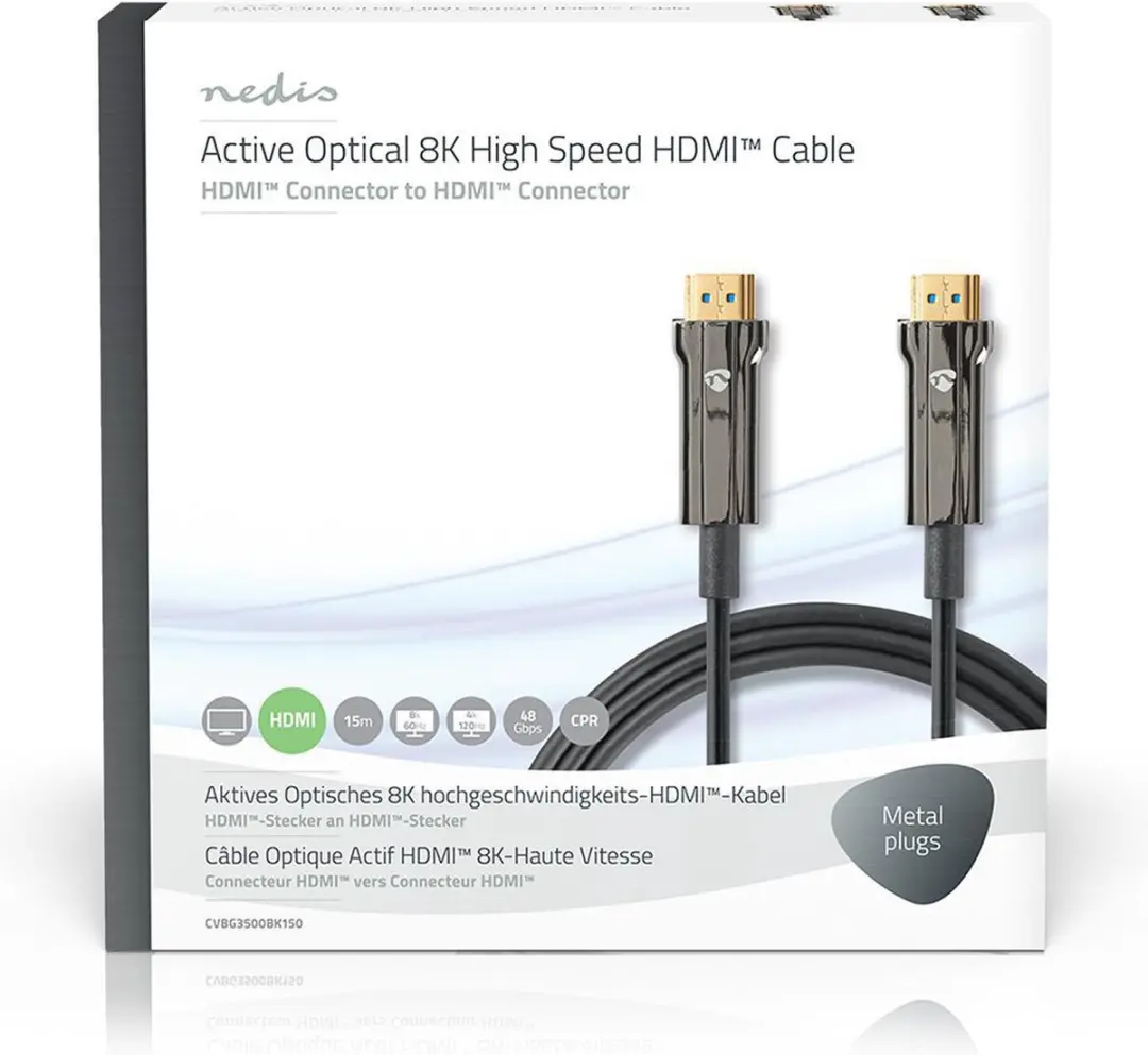 Nedis HDMI-Kabel CVBG3500BK150 8K 48Gbps 15m - Zwart