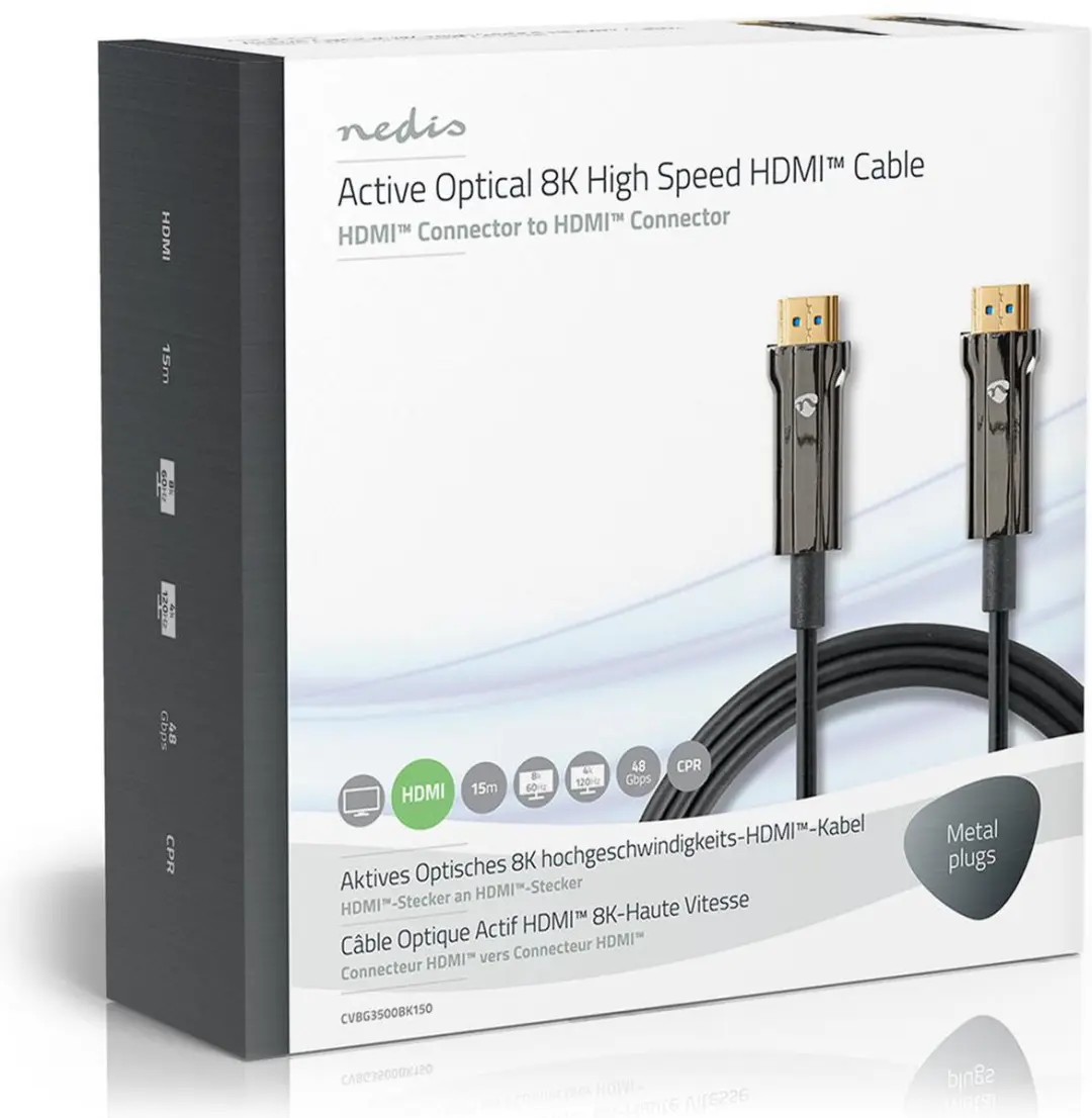 Nedis HDMI-Kabel CVBG3500BK150 8K 48Gbps 15m - Zwart