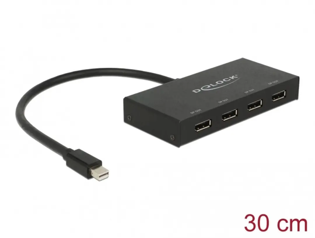 Delock DisplayPort 1.2 Splitter 1x mini DisplayPort naar 4x DisplayPort