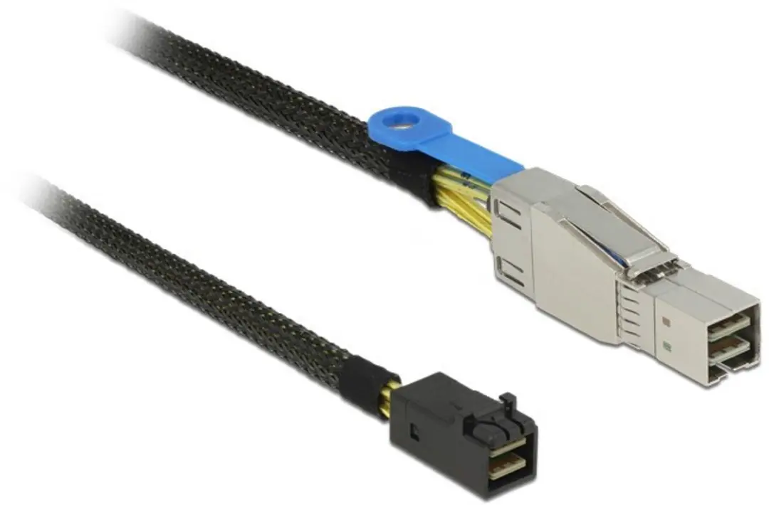 Delock Mini SAS HD Kabel SFF-8644 naar SFF-8643 1m - Zwart