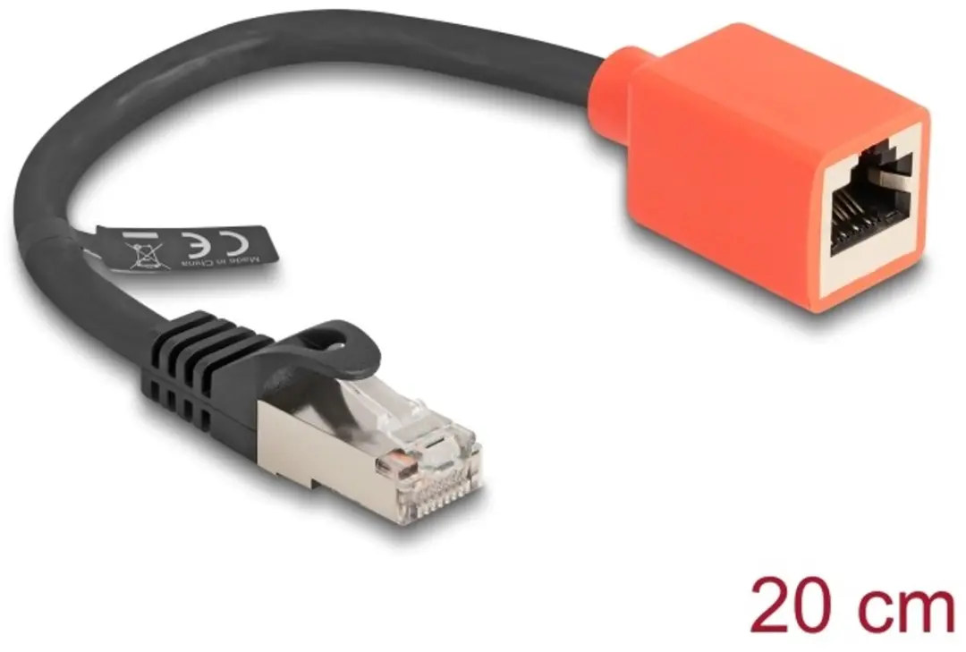 Delock RJ45 Beschermadapter Cat.6A S/FTP 20cm