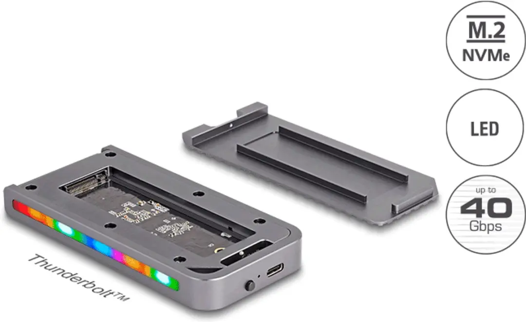 Delock USB 42025 M.2 NVMe Behuizing - Grijs - afbeelding 6 van 6