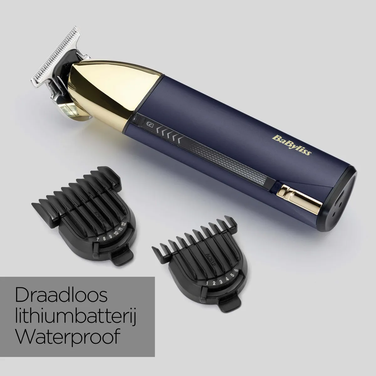 Babyliss Super-X Metal Series T992E Baardtrimmer - Blauw/Goud