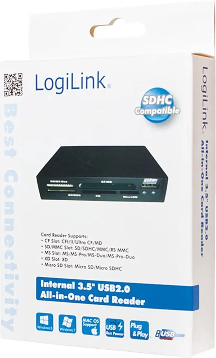 Logilink CR0012 Geheugenkaartlezer - Zwart - afbeelding 6 van 6