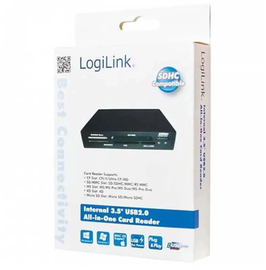 Logilink CR0012 Geheugenkaartlezer - Zwart