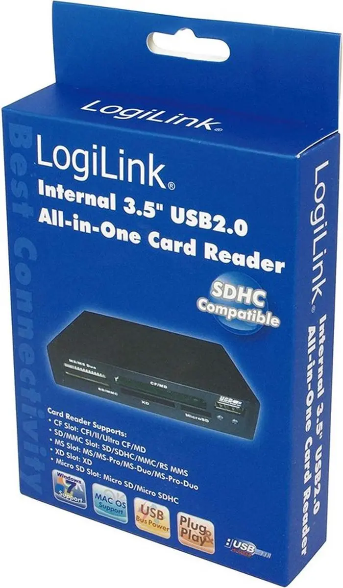 Logilink CR0012 Geheugenkaartlezer - Zwart