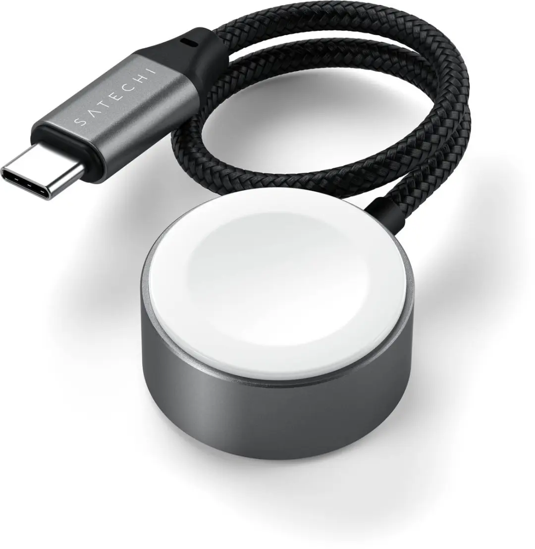 Satechi USB-C Snellaadkabel Apple Watch 5W - 19,3cm - Grijs