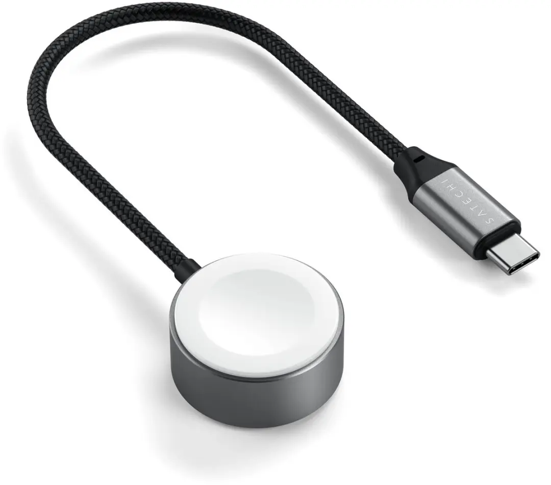 Satechi USB-C Snellaadkabel Apple Watch 5W - 19,3cm - Grijs
