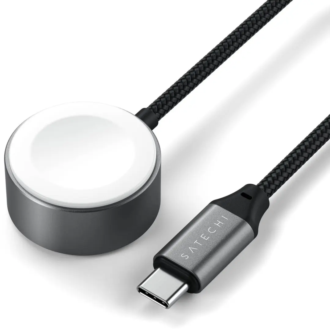 Satechi USB-C Snellaadkabel Apple Watch 5W - 19,3cm - Grijs