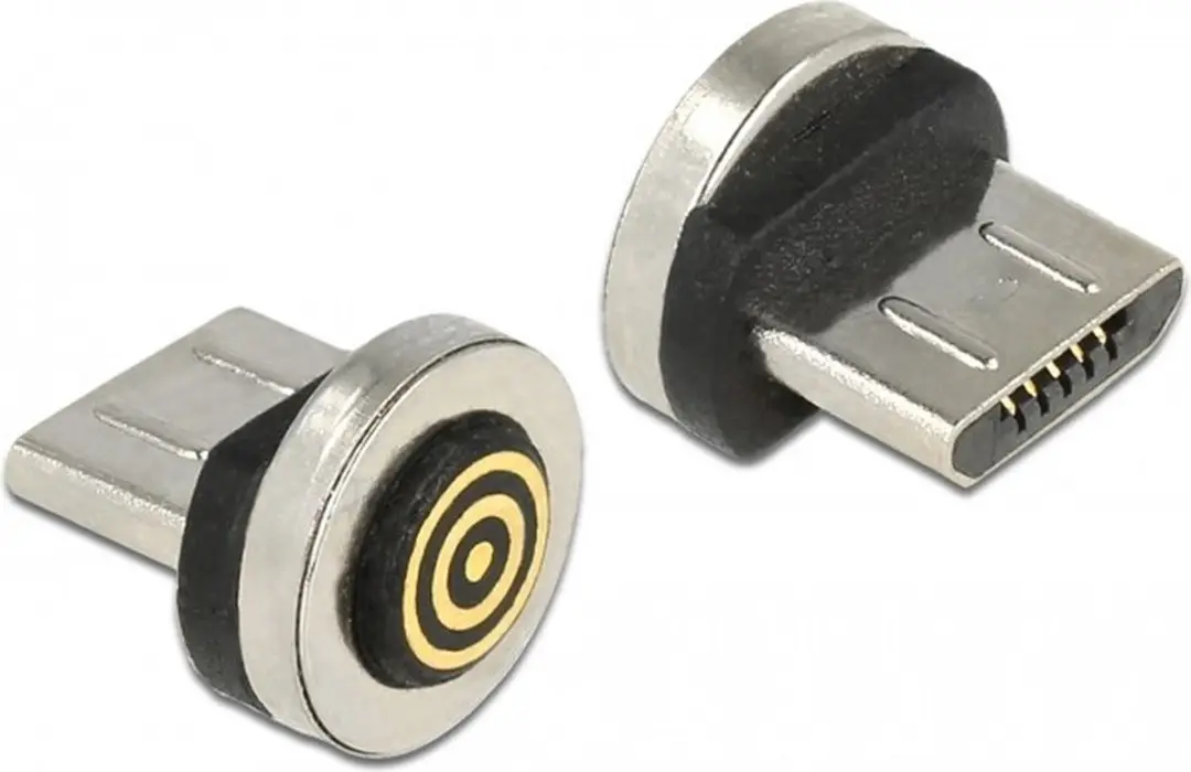 Delock Magnetic USB Type Micro-B Adapter - Zwart/Zilver