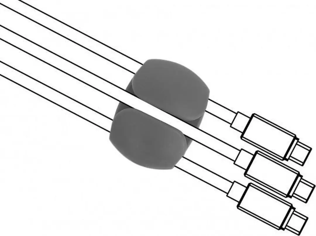 Delock Kabelhouders 6 Stuks - Zwart/Wit/Grijs