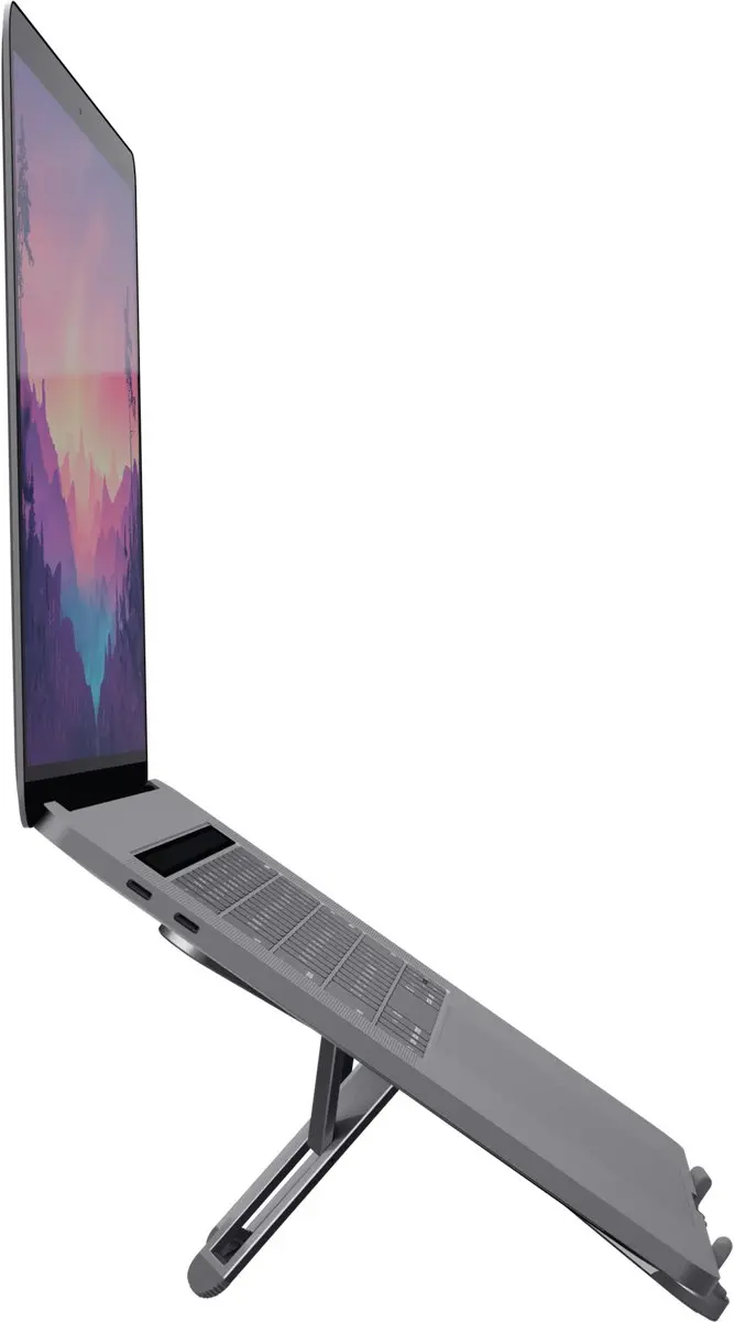 Trust MACY Laptopstandaard 25647 - Verstelbaar - tot 17 inch - Aluminium Grijs