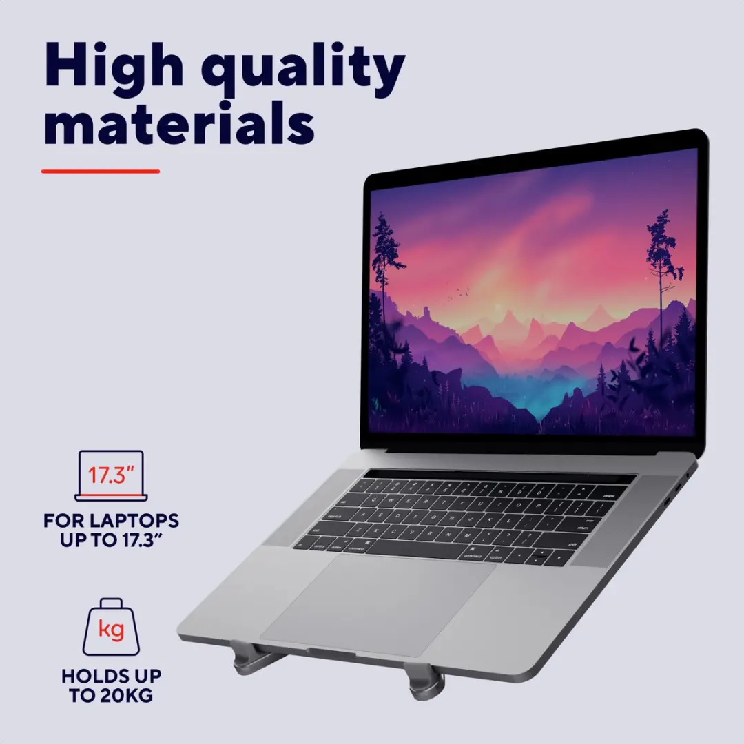 Trust MACY Laptopstandaard 25647 - Verstelbaar - tot 17 inch - Aluminium Grijs - afbeelding 6 van 6