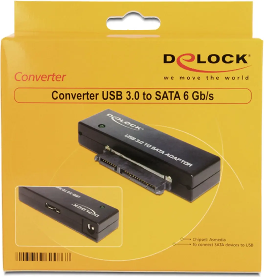 Delock USB 3.2 naar SATA Converter 62486 - Zwart