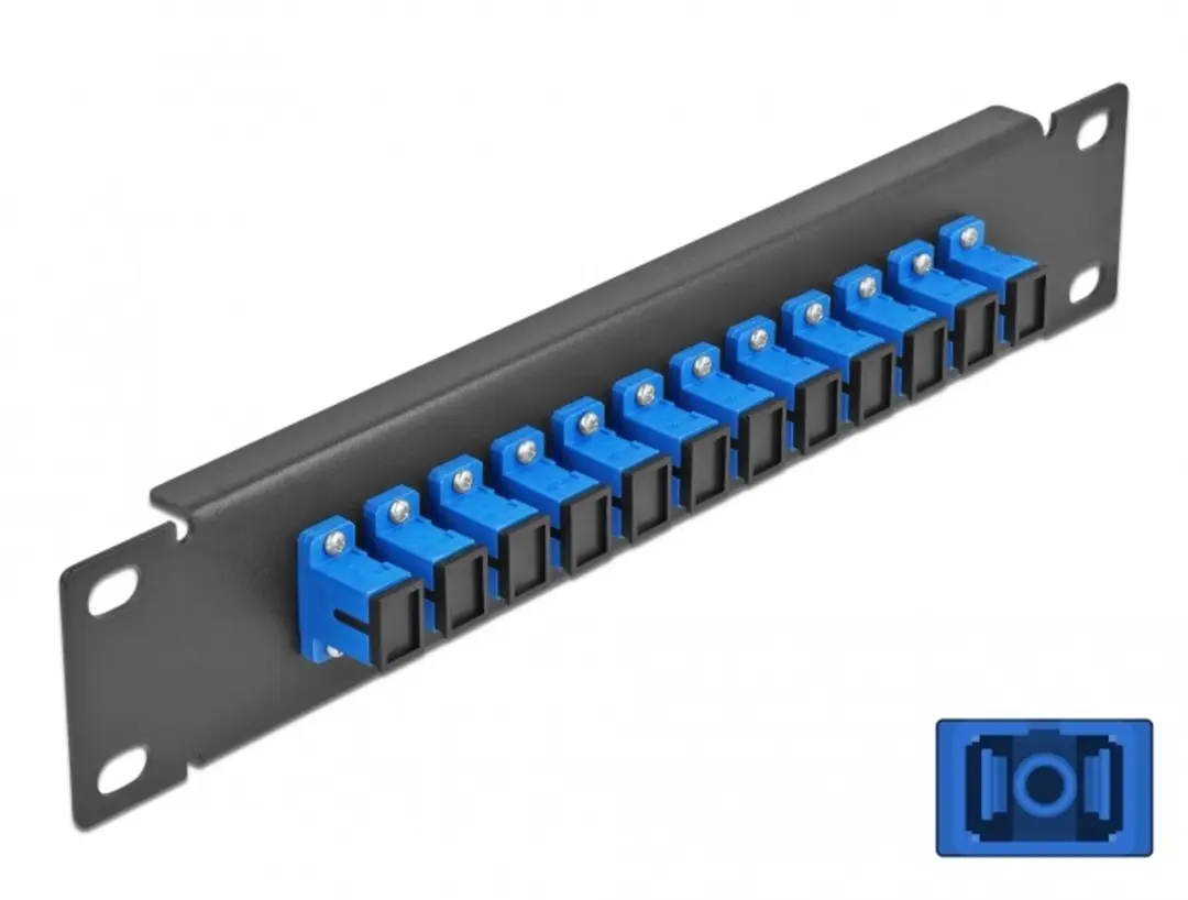 Delock 10" Fiber Optic Patch Panel 12 Port SC Simplex