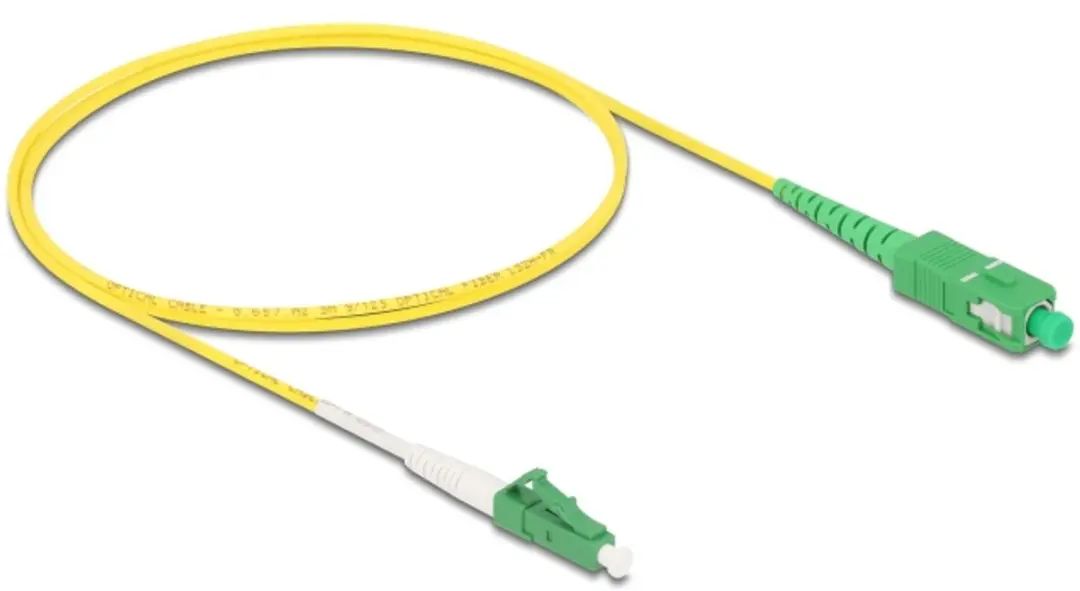 Delock LC-APC naar SC-APC Kabel 1m - Geel