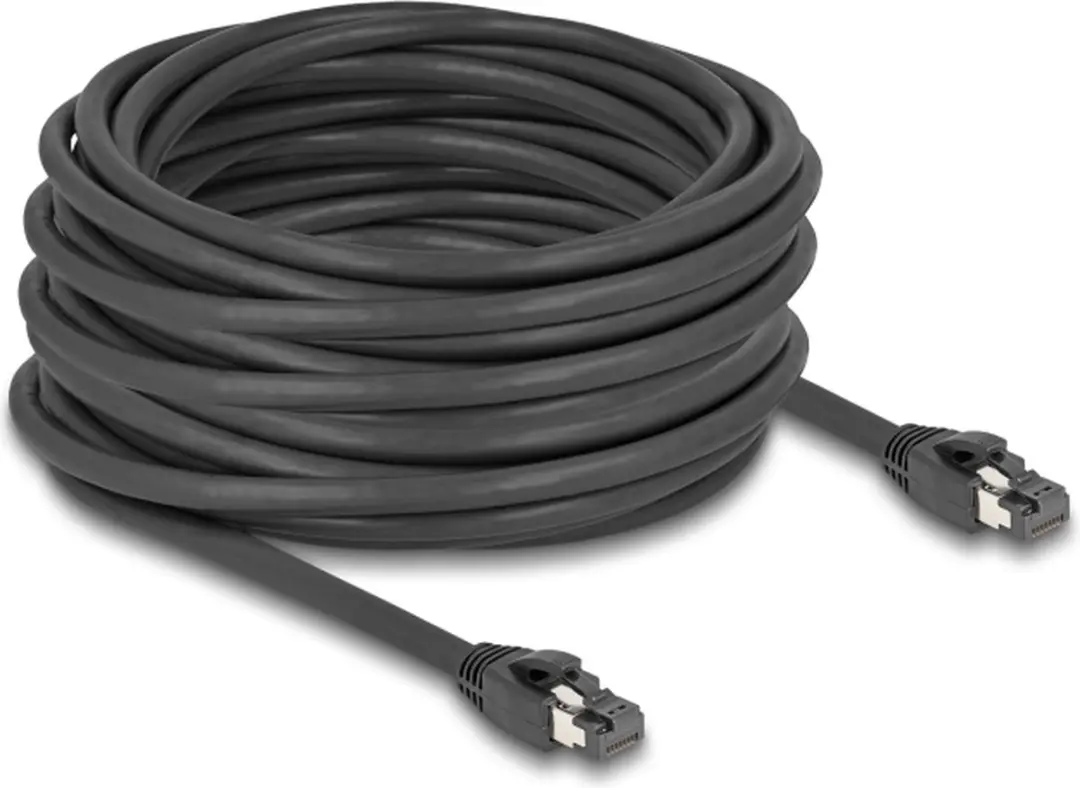 Delock RJ45 Netwerkkabel Cat.8.1 S/FTP 15m - 40 Gbps - Zwart