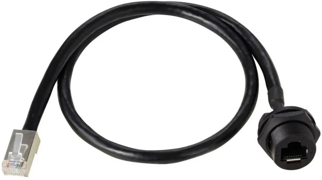 Tru Components TC-E13T-FR6-PWF/MR6-NCA-0.5PV-JD RJ45-bus - IP67 Zwart