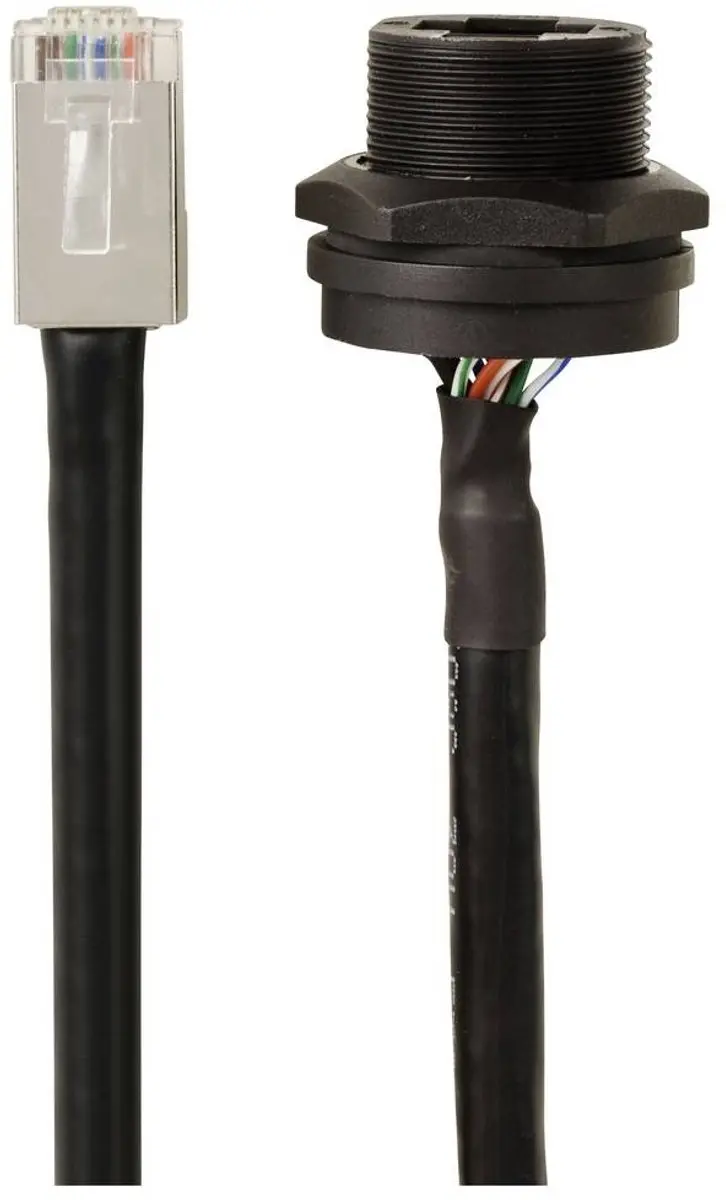 Tru Components TC-E13T-FR6-PWF/MR6-NCA-0.5PV-JD RJ45-bus - IP67 Zwart