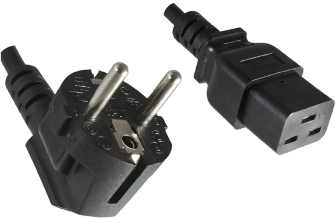 Nedis Stroomkabel Type F IEC-320-C19 Gehoekt 2.00m - Zwart - afbeelding 6 van 6