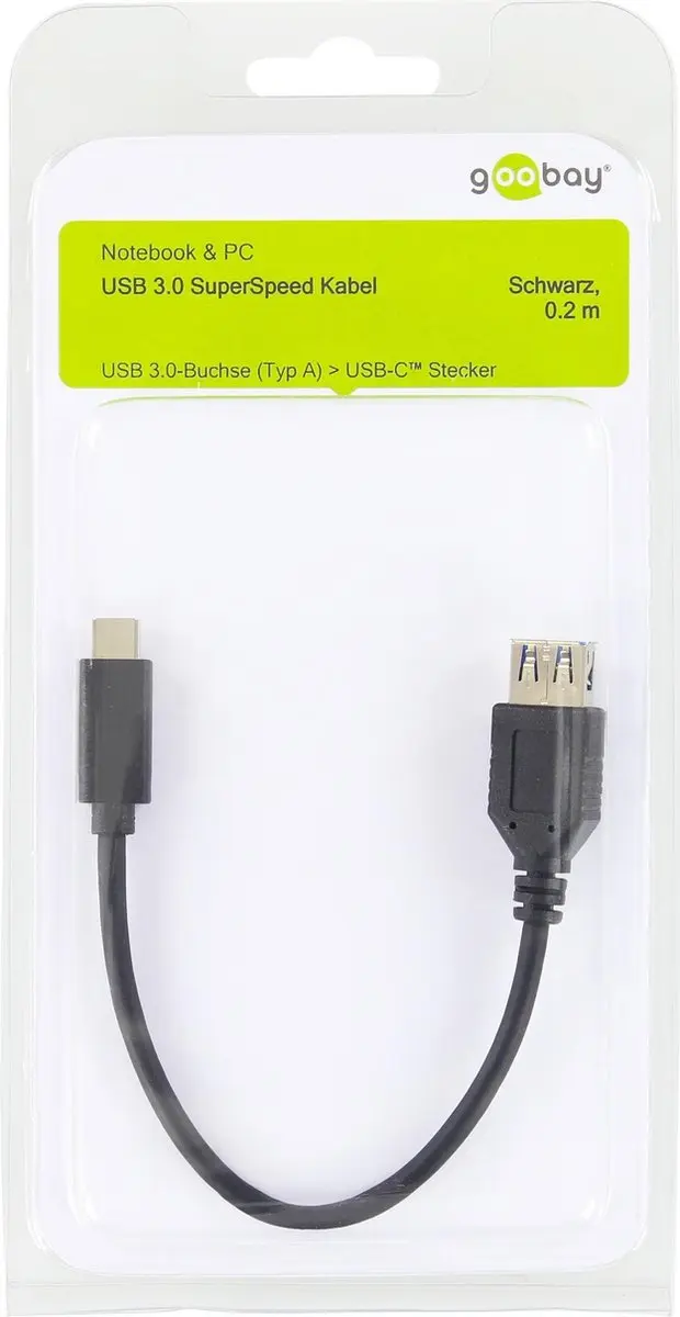 Goobay USB 3.0/3.1 Type-C Kabel 0,2m