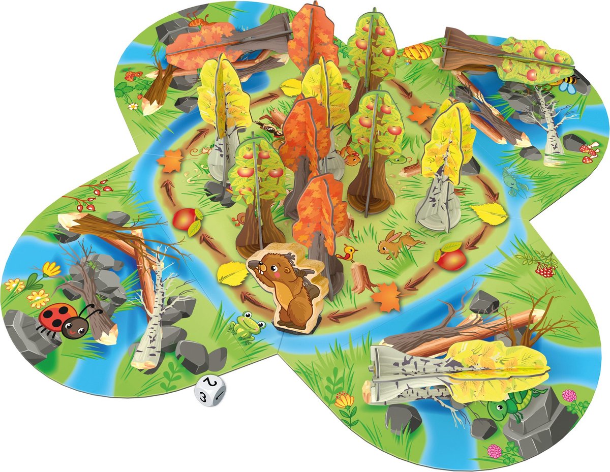 Tactic Bezige Bever – Bordspel – Geheugenspel met Bouwen – Spelenderwijs Leren – Familiespel – 2 tot 4 Spelers – Vanaf 3 Jaar