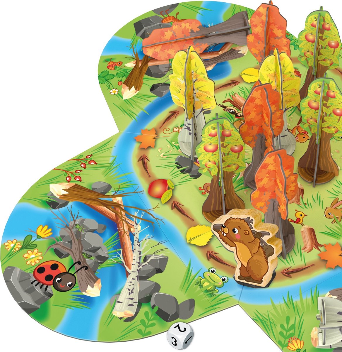 Tactic Bezige Bever – Bordspel – Geheugenspel met Bouwen – Spelenderwijs Leren – Familiespel – 2 tot 4 Spelers – Vanaf 3 Jaar