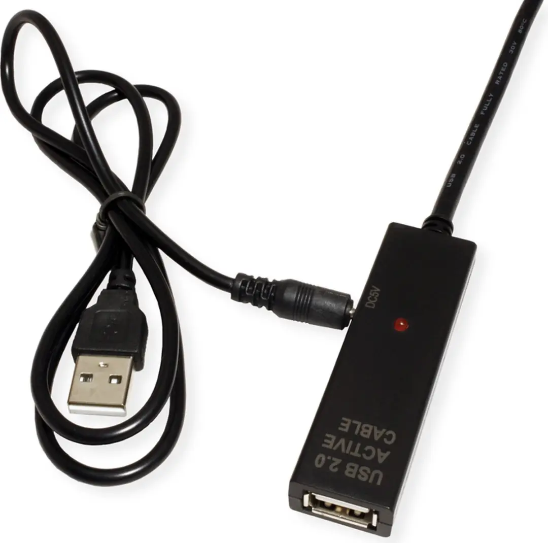 Value USB 2.0 Verlengkabel A-C 20m - Actieve Repeater