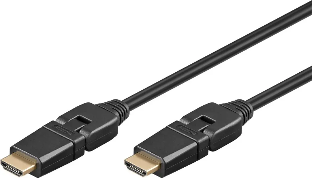 Goobay HDMI 2.0 Kabel 4K 60Hz - 5m - Volledig draaibaar - Verguld