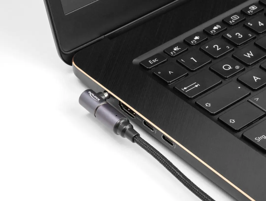 Delock USB-C Magnetische Laadadapter 0,15m - Zwart