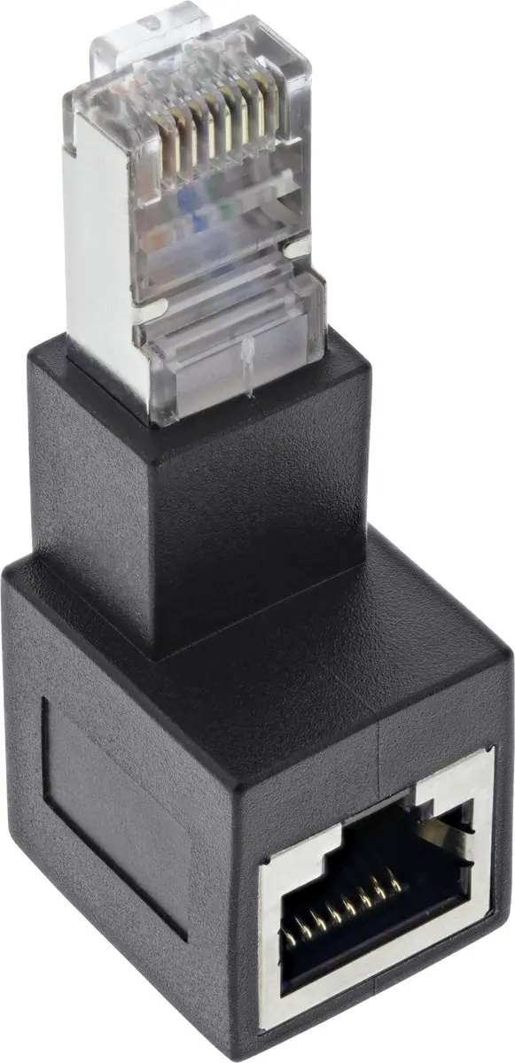InLine STP CAT6a RJ45 Haakse Adapter
